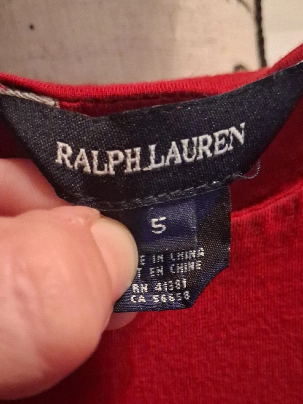 Ralph Lauren Toddler Girl Red Ruffle Front Cap Sleeve Dress Size 5T